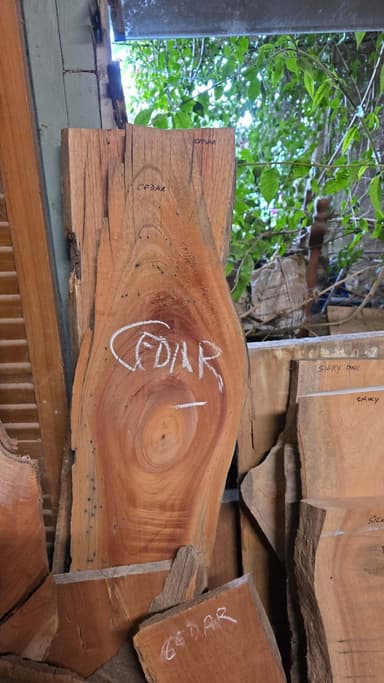 Cedar Timber Slabs - Sheldon