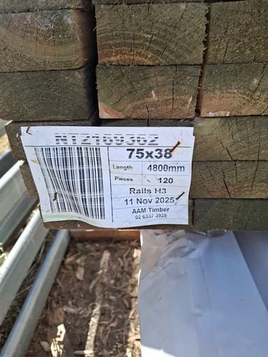 Treated Pine Rails - Warwick