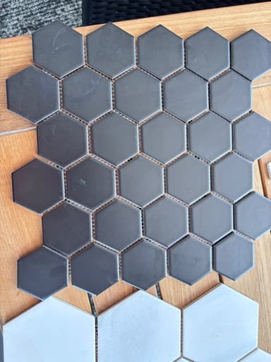 Charcoal Hexagon Mosaic Tiles - Clyde North