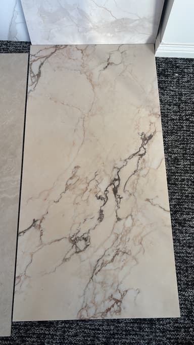 Beige Marble-Look Porcelain Tiles - Clyde North
