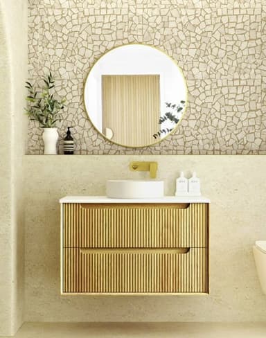 Fluted Wall-Hung Vanity - Melbourne