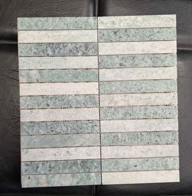 Green & White Finger Mosaic Tiles - Melbourne