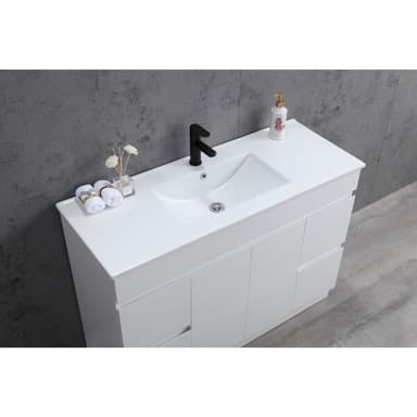 White Ceramic Top Vanity - Melbourne