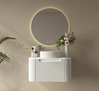 White Fluted Vanity - Melbourne