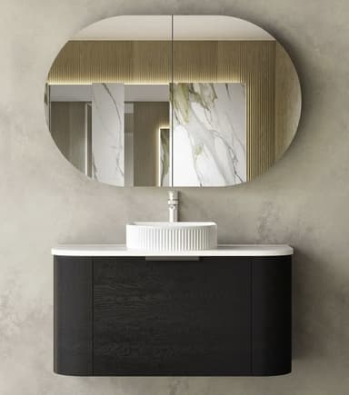 Black Oak Wall-Hung Vanity - Melbourne