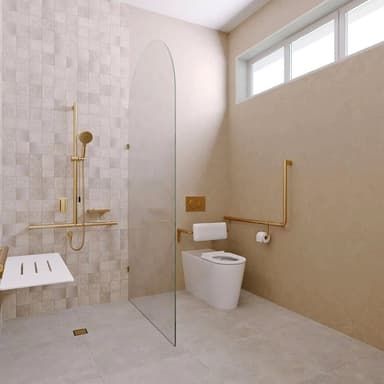 Curved Top Shower Screen Panel - Melbourne