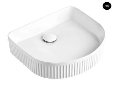 Gloss White Fluted Basin - Melbourne