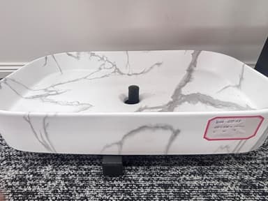 Marble-Look Vessel Basin - Clyde North