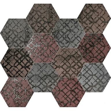 Ironwood Mix Hexagon Mosaic Tiles - Melbourne