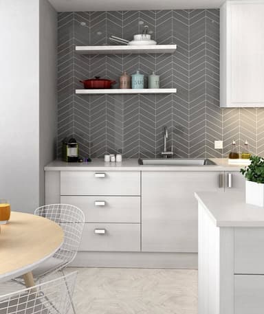 Grey Chevron Wall Tiles - Melbourne