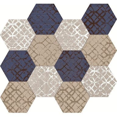Biscotti Mix Hexagon Mosaic Tiles - Melbourne