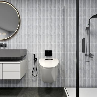 Grey Fluted Wall Tiles - Melbourne