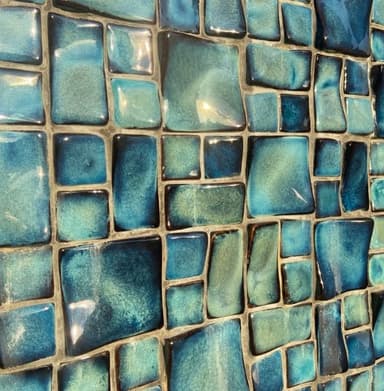 Blue Glazed Mosaic Tiles - Fawkner
