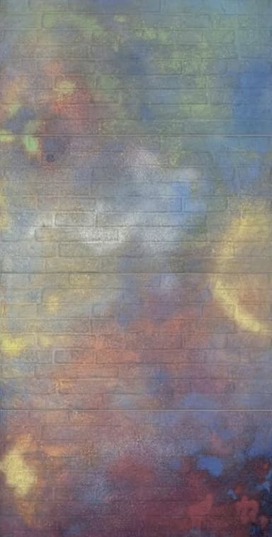 Rainbow Painted Brick Wall Panel - Fawkner
