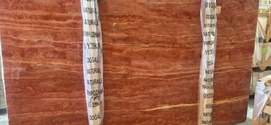 Rosso Travertine Benchtop Slab - Tingalpa