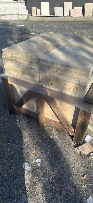 Ivory Travertine Pavers - Tingalpa