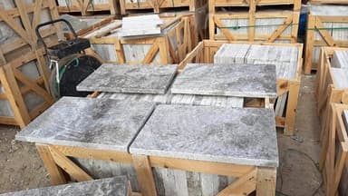 Silver Travertine Pool Coping Tiles - Tingalpa