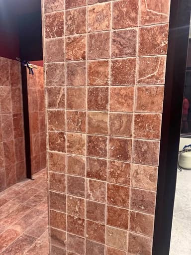 Red Travertine Tumbled Mosaic Tiles - Tingalpa