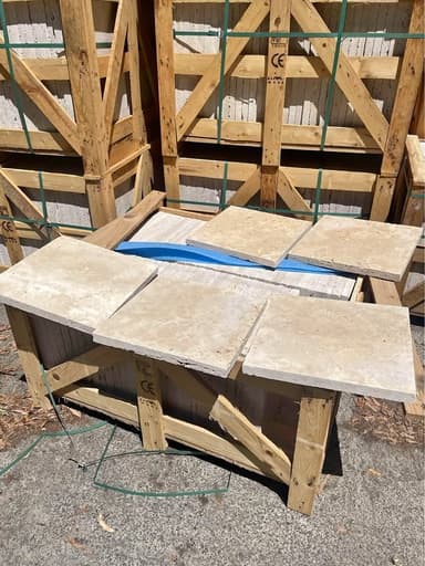 Travertine Pool Coping Tiles - Tingalpa