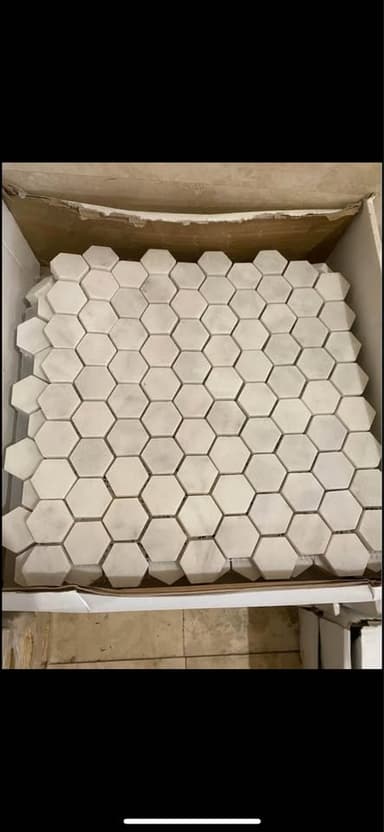 Carrara Marble Hexagon Mosaic Tiles - Tingalpa