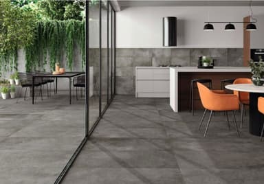 Charcoal concrete porcelain tile - Coolum Beach