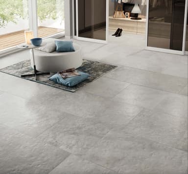 Grey Concrete Look Floor Tiles - Coolum Beach