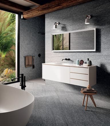 Grey Stone-Look Wall & Floor Tiles - Coolum Beach