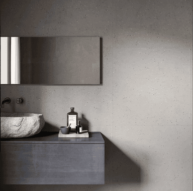 Grey Concrete Look Tiles - Terrazzo Look Tiles - Coolum Beach