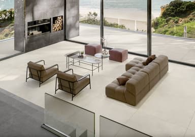 Cream Limestone-look Large Format Floor Tiles - Coolum Beach