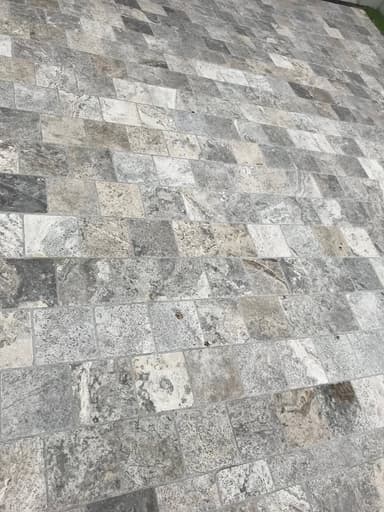 Silver Travertine Cobblestone Pavers - Tingalpa