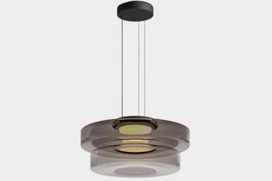 Smoked Glass Two-Tier Pendant Light - Melbourne