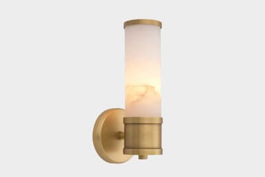 Alabaster Brass Wall Light - Melbourne