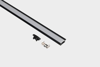 Black Slim Recessed LED Channel - Melbourne